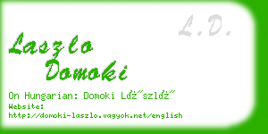 laszlo domoki business card